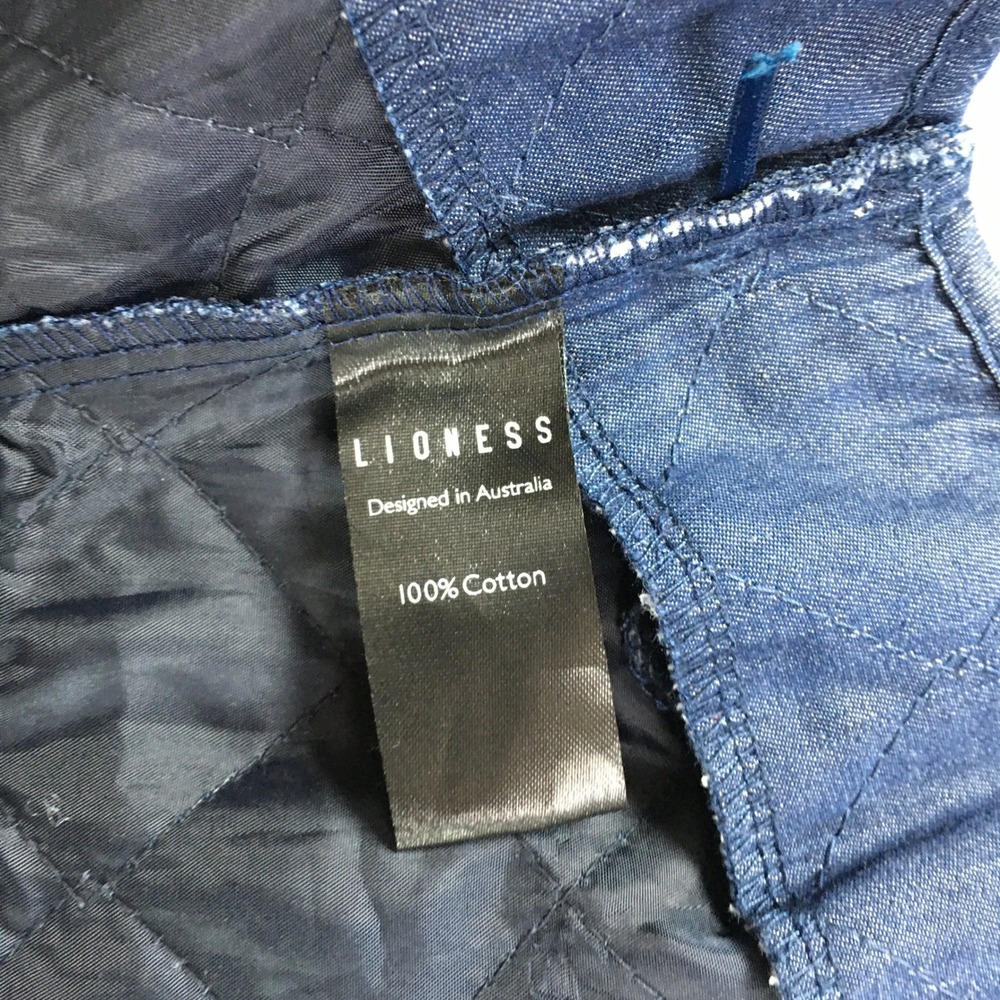 NWOT Lioness Blue Denim Corset Tank Top S Sleeveless Bodice Summer‎ Punk Rock - Picture 13 of 16